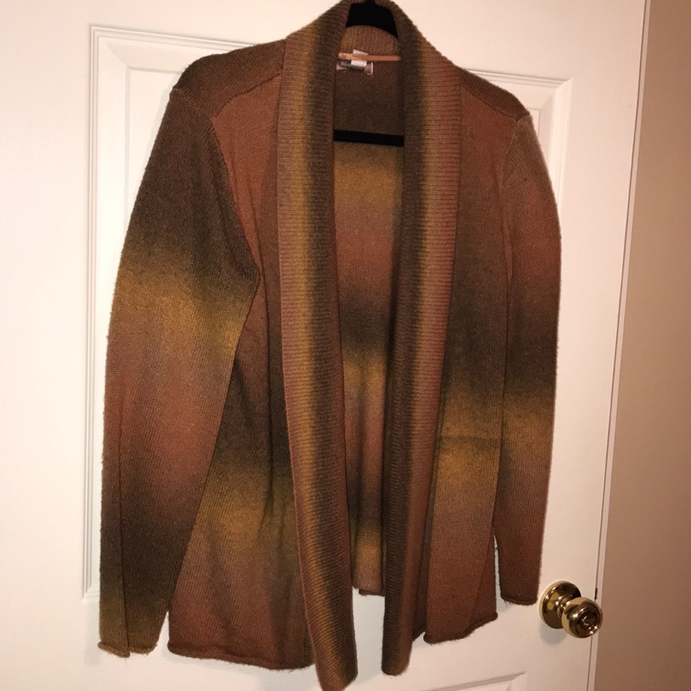 Warm fall-color cardigan-sweater sz 14/16